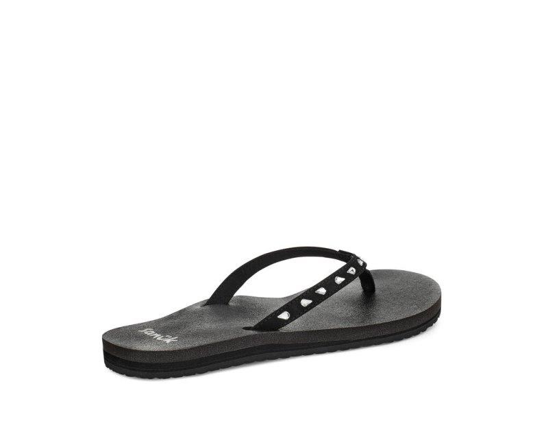 Sanuk Yoga Joy Bling Rhinestone Women's Sandals Black | Canada 165RVD